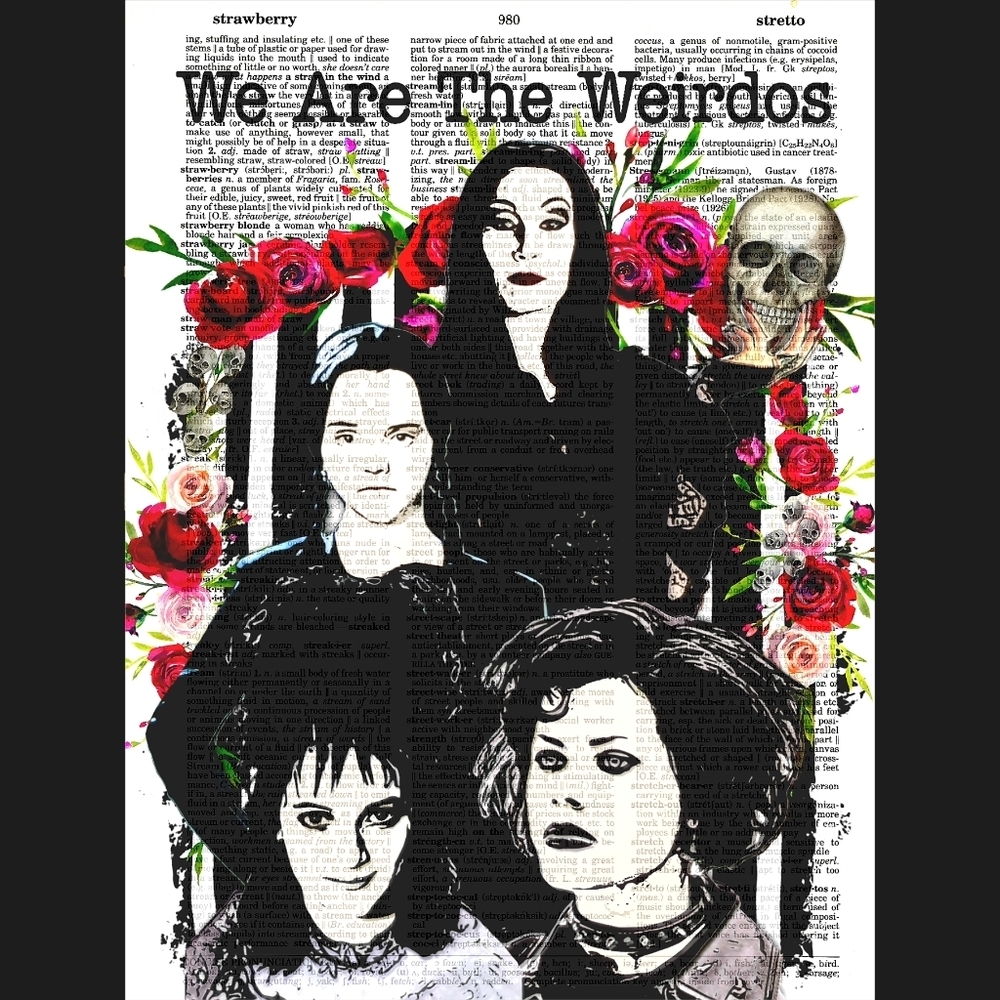 Gothic Horror Halloween Queen Squad Wednesday Addams Art